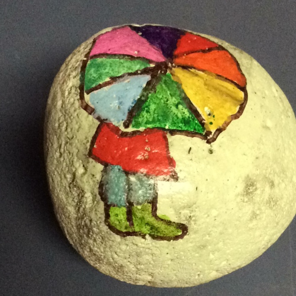 Umbrella in the Rain Rock
